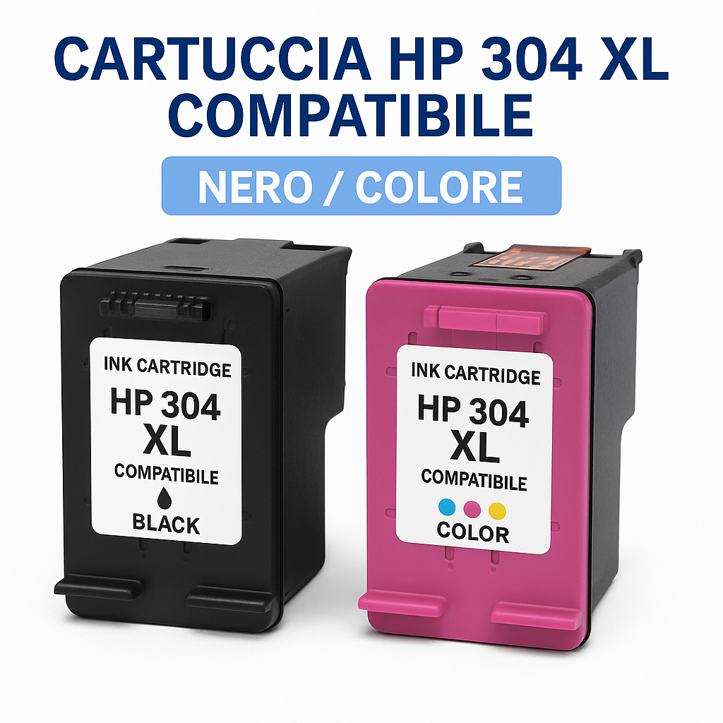 Cartuccia HP 304 XL compatibile nero e colore