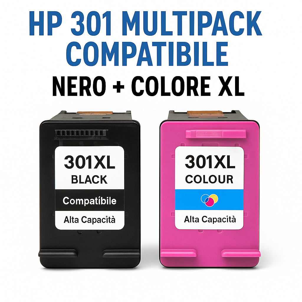 HP 301 Multipack Compatibile XL Nero e Colore