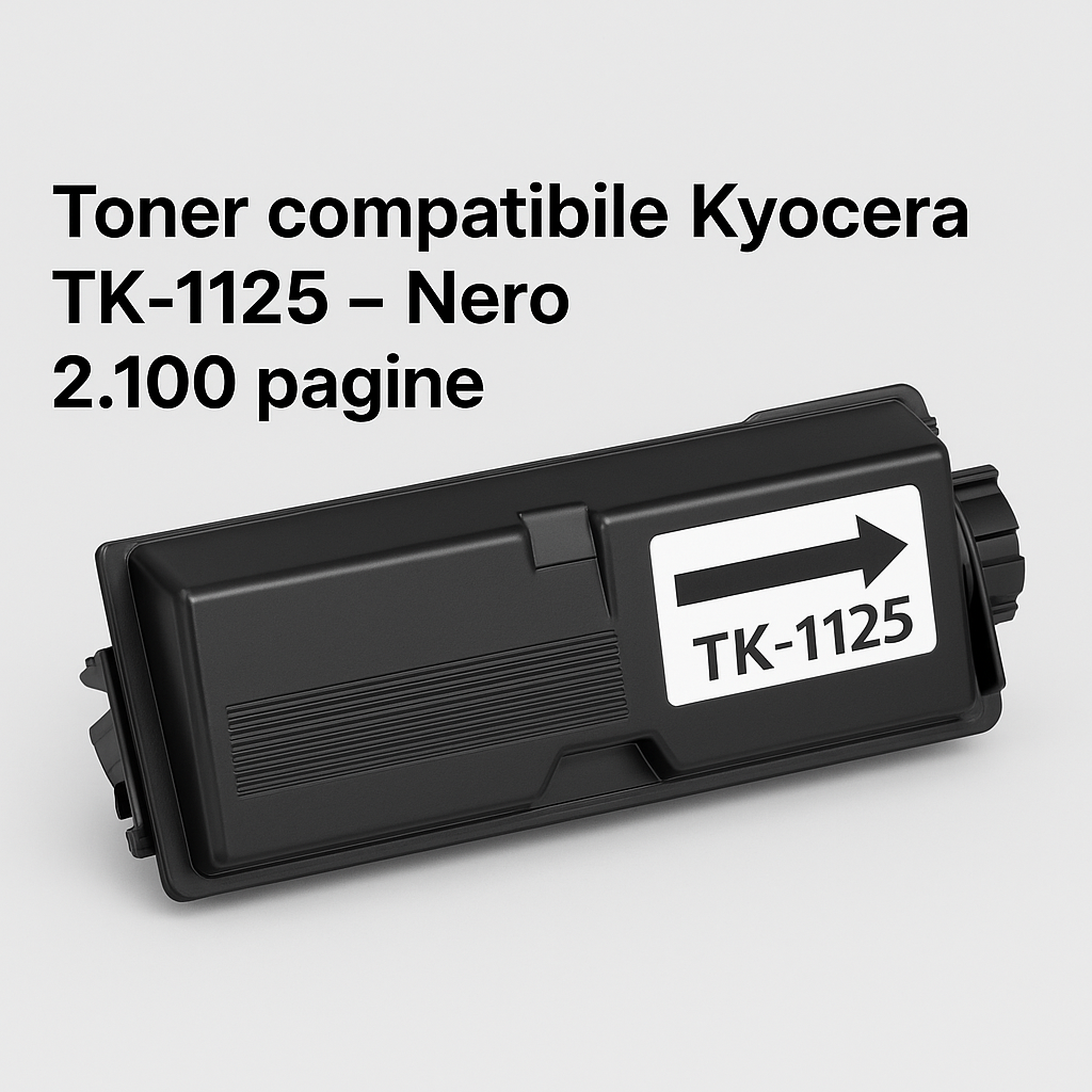 Toner compatibile kyocera TK-1125 Nero 2100 pagine