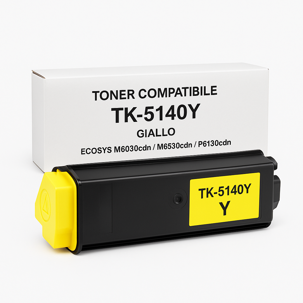 Toner Compatibile Kyocera TK-5140Y Giallo per stampante Ecosys M6030cdn, M6530cdn, P6130cdn– Alta Qualità Colore da Perugia
