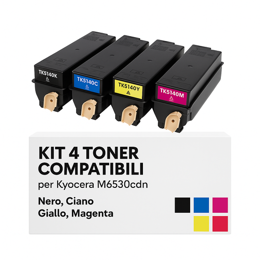 Kit 4 toner compatibili per Kyocera M6530cdn