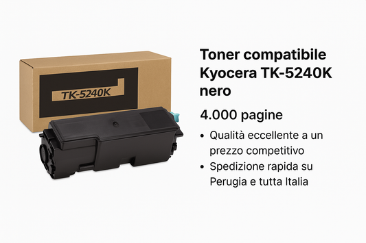 Toner compatibile Kyocera TK-5240K nero – 4.000 pagine per ECOSYS M5526 / P5026