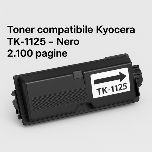 Toner compatibile kyocera TK-1125 Nero 2100 pagine