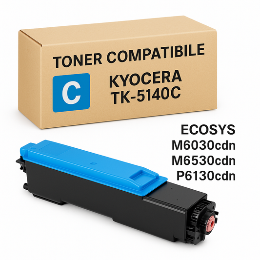 Toner Compatibile Kyocera TK-5140C Ciano per stampante Ecosys M6030cdn, M6530cdn, P6130cdn – Alta Qualità a Prezzo Vantaggioso