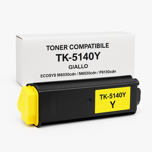 Toner Compatibile Kyocera TK-5140Y Giallo per stampante Ecosys M6030cdn, M6530cdn, P6130cdn– Alta Qualità Colore da Perugia